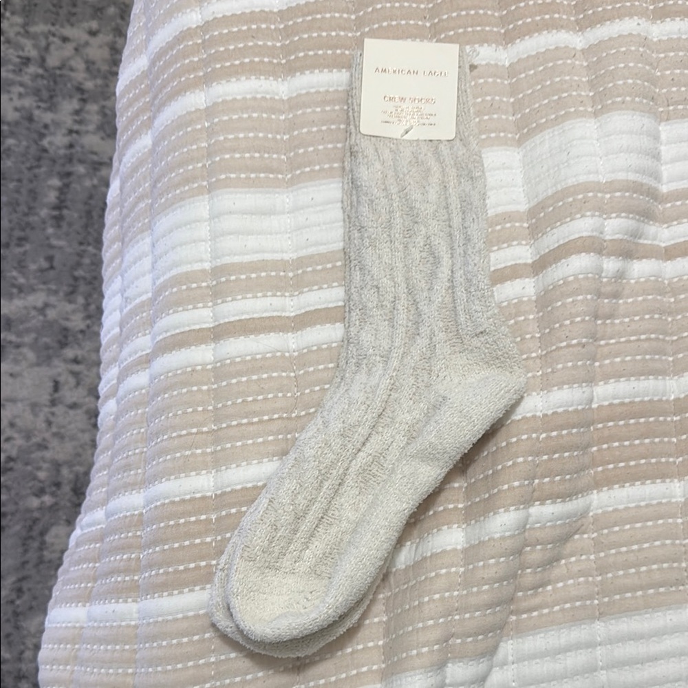 American Eagle Outfitters Cream Socks